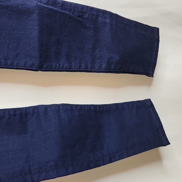 NWT LOFT Slim pockets dark indigo denim leggings Size 6P/28 - Picture 7 of 9